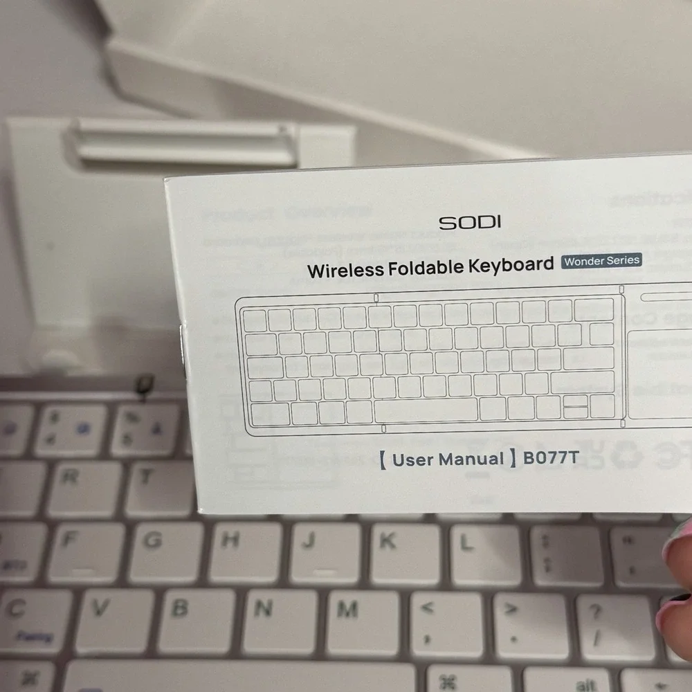SODI Wireless Foldable Keyboard compatible with macOS, iOS, Windows, and Android
